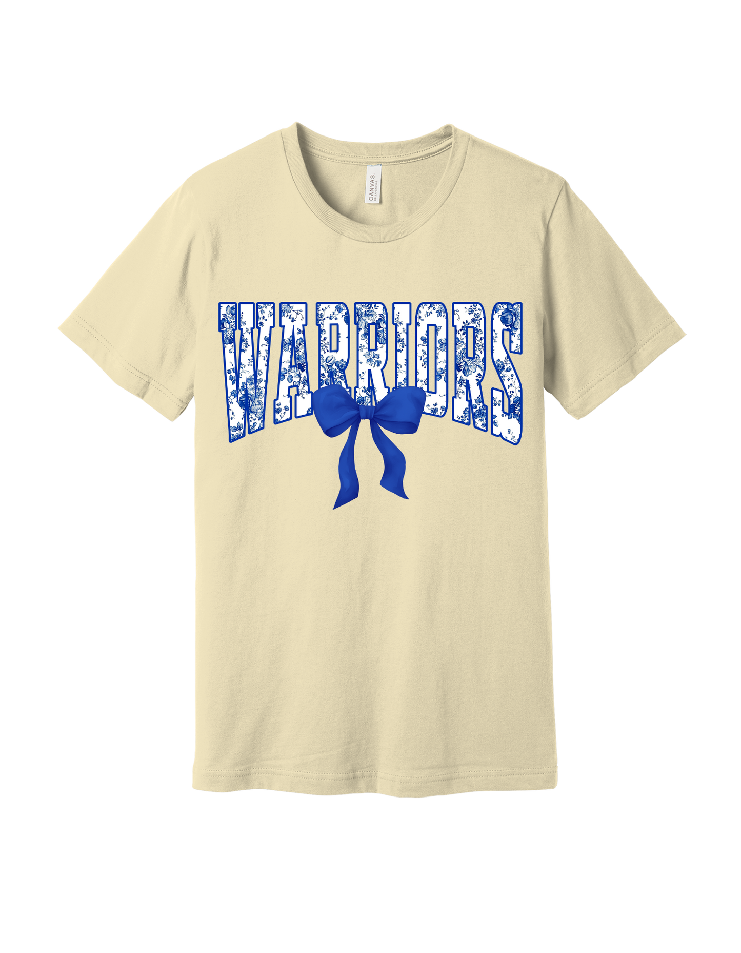 Warriors floral spirit design on Tan T-shirt