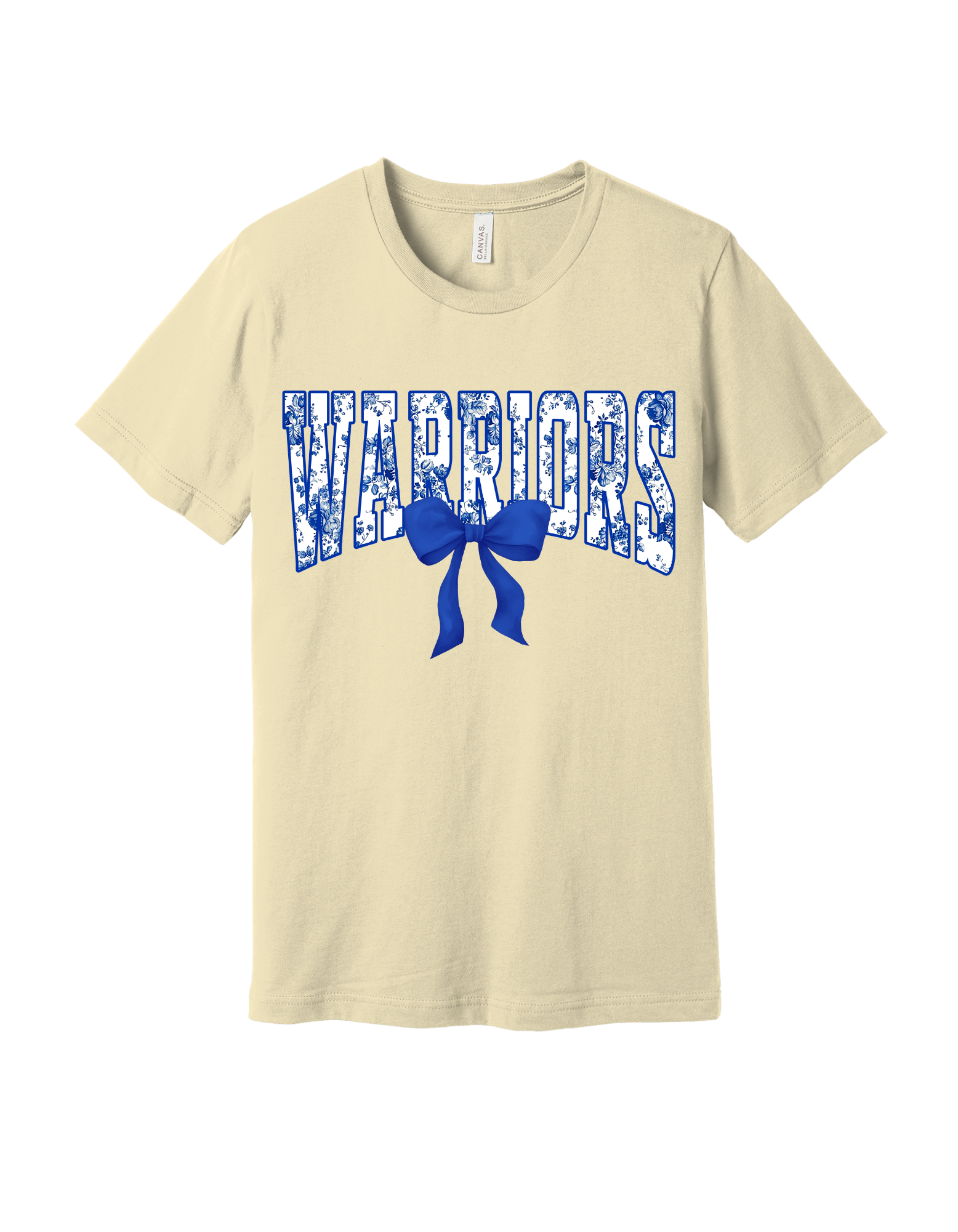 Warriors floral spirit design on Tan T-shirt
