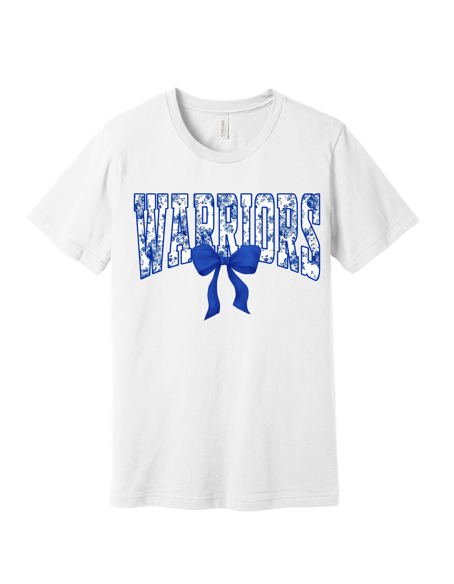 Warriors floral spirit design on White T-shirt