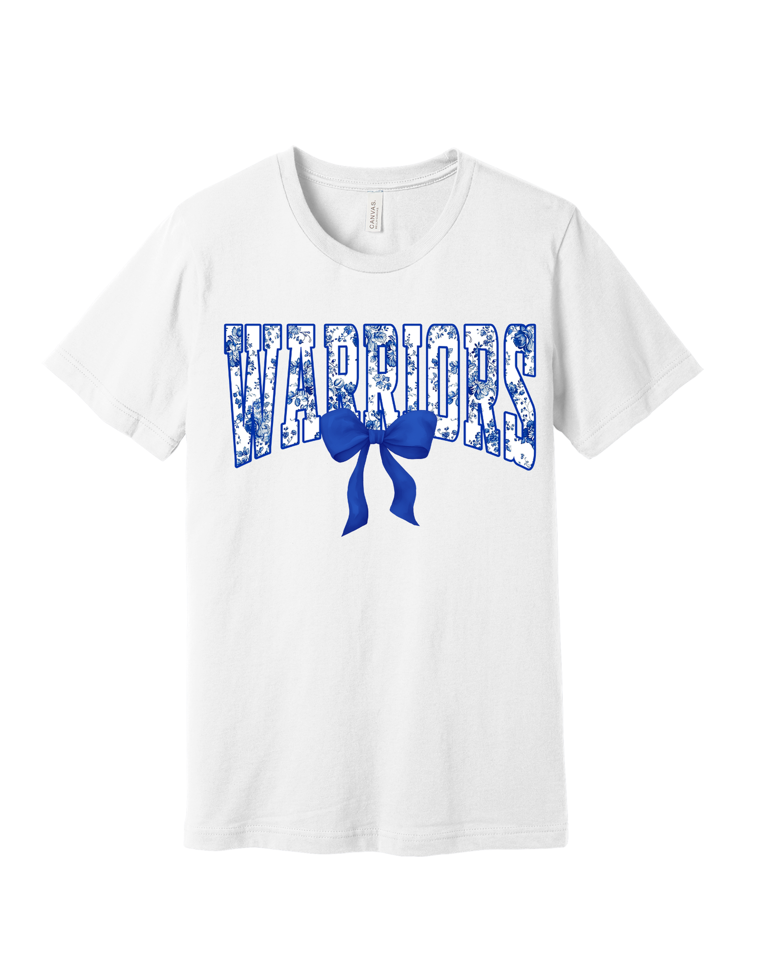 Warriors floral spirit design on White T-shirt