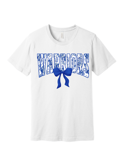 Warriors floral spirit design on White T-shirt