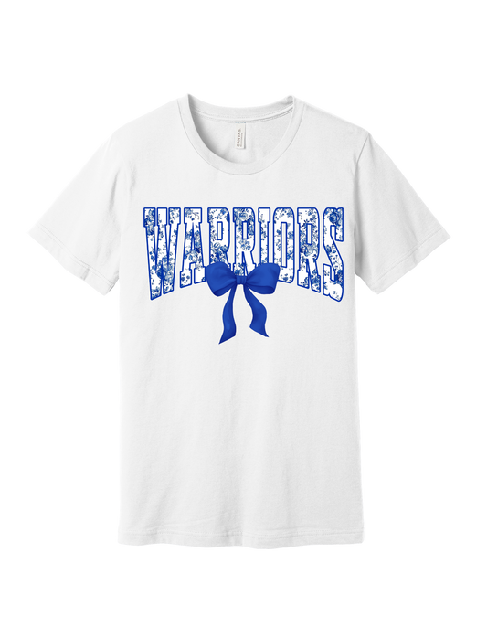Warriors floral spirit design on White T-shirt